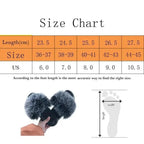 Cute Fluffy Ladies Indoor Warm Slippers Furry Luxury Flip Flops   Women's Fashion Flat Soft Flip Flops Stevvex