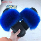 Cute Fluffy Ladies Indoor Warm Slippers Furry Luxury Flip Flops   Women's Fashion Flat Soft Flip Flops Stevvex