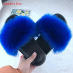 Cute Fluffy Ladies Indoor Warm Slippers Furry Luxury Flip Flops   Women's Fashion Flat Soft Flip Flops Stevvex