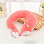 Cute Fox Animal Cotton Plush U Shape Neck Pillow Travel Car Home Pillow Nap Animal Pillow Health Care with Eye Mask Cute Fox U Shaped Neck Pillow for Car Airplane Traveling ,Animal Plush Stuffed Travel Pillow Travel Pillows Cartoon Planes Fox Animal Stevvex