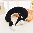 Cute Fox Animal Cotton Plush U Shape Neck Pillow Travel Car Home Pillow Nap Animal Pillow Health Care with Eye Mask Cute Fox U Shaped Neck Pillow for Car Airplane Traveling ,Animal Plush Stuffed Travel Pillow Travel Pillows Cartoon Planes Fox Animal Stevvex