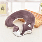 Cute Fox Animal Cotton Plush U Shape Neck Pillow Travel Car Home Pillow Nap Animal Pillow Health Care with Eye Mask Cute Fox U Shaped Neck Pillow for Car Airplane Traveling ,Animal Plush Stuffed Travel Pillow Travel Pillows Cartoon Planes Fox Animal Stevvex