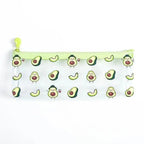 Cute Fruit Theme Pencil Case Unique Design Avocado Pattern Transparent Pencil Pouch School Pencil Bag For Students Stevvex