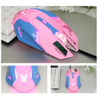 Cute Gaming USB Wired Mouse Girls Pink Computer Professional 2400 DPI Mouse Colorful Silent Mouse For PC Stevvex