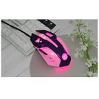 Cute Gaming USB Wired Mouse Girls Pink Computer Professional 2400 DPI Mouse Colorful Silent Mouse For PC Stevvex