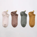 Cute Heart Design 4 Pairs Socks For Women Fashion Spring Cotton Modern Girls Casual Outdoor Socks For Women Stevvex