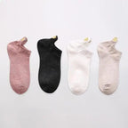 Cute Heart Design 4 Pairs Socks For Women Fashion Spring Cotton Modern Girls Casual Outdoor Socks For Women Stevvex