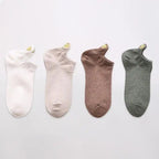 Cute Heart Design 4 Pairs Socks For Women Fashion Spring Cotton Modern Girls Casual Outdoor Socks For Women Stevvex