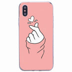Cute Hearts Pattern Slim Thin Soft Shockproof Silicone Protective Case Case For Iphone 11 Case Cover Silicone Soft Cover For Iphone 5 5s Se 2020 6s 7 8 Plus Xs 11 Pro Max X Xr