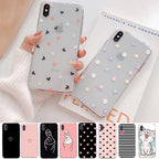 Cute Hearts Pattern Slim Thin Soft Shockproof Silicone Protective Case Case For Iphone 11 Case Cover Silicone Soft Cover For Iphone 5 5s Se 2020 6s 7 8 Plus Xs 11 Pro Max X Xr