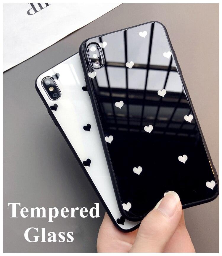 Cute Hearts Pattern Slim Thin Soft Shockproof Silicone Protective Case Cover For Xiaomi Redmi 9 8 A 9C 7A Case small Love Heart Hard Glass Cover For Redmi Note 11 10 9s 9 pro max 7 8 Pro 10X 5G Give Strap Stevvex
