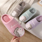 Cute Hedgehog Women Winter Home Slippers Animal Slip On Soft Warm House Shoes Men Couple Indoor Bedroom Footwear Soft Cozy Home Slippers For Women Slip On Comfy Women's Washable Cotton Bedroom Slippers Stevvex