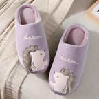 Cute Hedgehog Women Winter Home Slippers Animal Slip On Soft Warm House Shoes Men Couple Indoor Bedroom Footwear Soft Cozy Home Slippers For Women Slip On Comfy Women's Washable Cotton Bedroom Slippers Stevvex