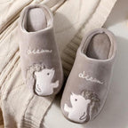 Cute Hedgehog Women Winter Home Slippers Animal Slip On Soft Warm House Shoes Men Couple Indoor Bedroom Footwear Soft Cozy Home Slippers For Women Slip On Comfy Women's Washable Cotton Bedroom Slippers Stevvex