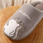 Cute Hedgehog Women Winter Home Slippers Animal Slip On Soft Warm House Shoes Men Couple Indoor Bedroom Footwear Soft Cozy Home Slippers For Women Slip On Comfy Women's Washable Cotton Bedroom Slippers Stevvex