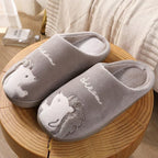 Cute Hedgehog Women Winter Home Slippers Animal Slip On Soft Warm House Shoes Men Couple Indoor Bedroom Footwear Soft Cozy Home Slippers For Women Slip On Comfy Women's Washable Cotton Bedroom Slippers Stevvex
