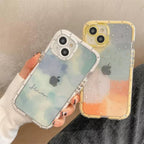 Cute Love Heart Soft Shockproof Bumper Transparent Phone Case For iPhone 12 13 Pro Max Silicone Back Cover Case  Cute Side Small Pattern for Women Girls Soft Silicone Shockproof Protective Cover Stevvex