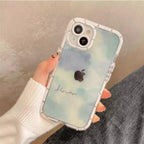 Cute Love Heart Soft Shockproof Bumper Transparent Phone Case For iPhone 12 13 Pro Max Silicone Back Cover Case  Cute Side Small Pattern for Women Girls Soft Silicone Shockproof Protective Cover Stevvex