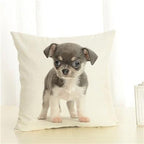 Cute Pet Dog Printed Cushion Cover Linen Pillow Cover Decorative Throw Pillow Cover For Sofa Chair Home Stevvex