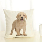 Cute Pet Dog Printed Cushion Cover Linen Pillow Cover Decorative Throw Pillow Cover For Sofa Chair Home Stevvex