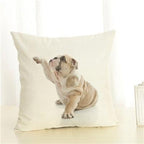 Cute Pet Dog Printed Cushion Cover Linen Pillow Cover Decorative Throw Pillow Cover For Sofa Chair Home Stevvex