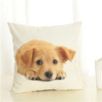 Cute Pet Dog Printed Cushion Cover Linen Pillow Cover Decorative Throw Pillow Cover For Sofa Chair Home Stevvex