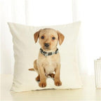 Cute Pet Dog Printed Cushion Cover Linen Pillow Cover Decorative Throw Pillow Cover For Sofa Chair Home Stevvex