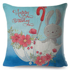 Cute Pillow Cover Cartoon Giraffe Fox Reindeer Animal Nordic Polyester Cotton Cushion Cover For Sofa Home Kids Room Decor Throw Pillow Cases Cartoon Animal Woodland Decorative Cotton Cushion Cover Home Baby Room Decor Standard Pillowcase