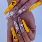 Cute rabbit Cute cat  Japanese Justice Girl 3D Back Glue Nail Sticker Nail Decoration Nail Art Nail Ornament Self Adhesive Nail Decals for Nail Art Decoration Including Hearts Stars Letters Bowknot Leaves Flowers Plants Fruits Butterflies for Woman Stevvex