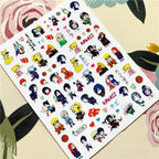Cute rabbit Cute cat  Japanese Justice Girl 3D Back Glue Nail Sticker Nail Decoration Nail Art Nail Ornament Self Adhesive Nail Decals for Nail Art Decoration Including Hearts Stars Letters Bowknot Leaves Flowers Plants Fruits Butterflies for Woman Stevvex