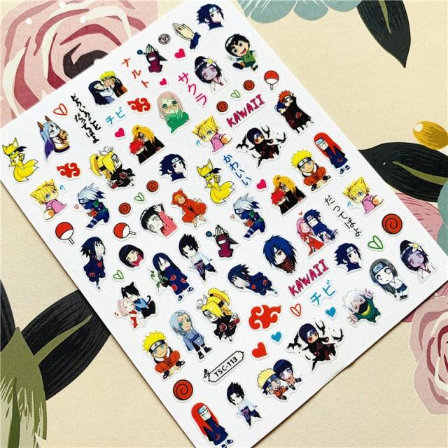 Cute rabbit Cute cat  Japanese Justice Girl 3D Back Glue Nail Sticker Nail Decoration Nail Art Nail Ornament Self Adhesive Nail Decals for Nail Art Decoration Including Hearts Stars Letters Bowknot Leaves Flowers Plants Fruits Butterflies for Woman Stevvex