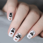 Cute rabbit Cute cat  Japanese Justice Girl 3D Back Glue Nail Sticker Nail Decoration Nail Art Nail Ornament Self Adhesive Nail Decals for Nail Art Decoration Including Hearts Stars Letters Bowknot Leaves Flowers Plants Fruits Butterflies for Woman Stevvex