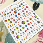 Cute rabbit Cute cat  Japanese Justice Girl 3D Back Glue Nail Sticker Nail Decoration Nail Art Nail Ornament Self Adhesive Nail Decals for Nail Art Decoration Including Hearts Stars Letters Bowknot Leaves Flowers Plants Fruits Butterflies for Woman Stevvex