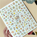 Cute rabbit Cute cat  Japanese Justice Girl 3D Back Glue Nail Sticker Nail Decoration Nail Art Nail Ornament Self Adhesive Nail Decals for Nail Art Decoration Including Hearts Stars Letters Bowknot Leaves Flowers Plants Fruits Butterflies for Woman Stevvex