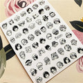 Cute rabbit Cute cat  Japanese Justice Girl 3D Back Glue Nail Sticker Nail Decoration Nail Art Nail Ornament Self Adhesive Nail Decals for Nail Art Decoration Including Hearts Stars Letters Bowknot Leaves Flowers Plants Fruits Butterflies for Woman Stevvex