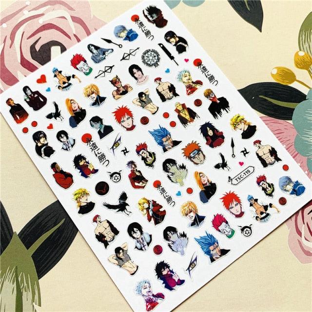 Cute rabbit Cute cat  Japanese Justice Girl 3D Back Glue Nail Sticker Nail Decoration Nail Art Nail Ornament Self Adhesive Nail Decals for Nail Art Decoration Including Hearts Stars Letters Bowknot Leaves Flowers Plants Fruits Butterflies for Woman Stevvex