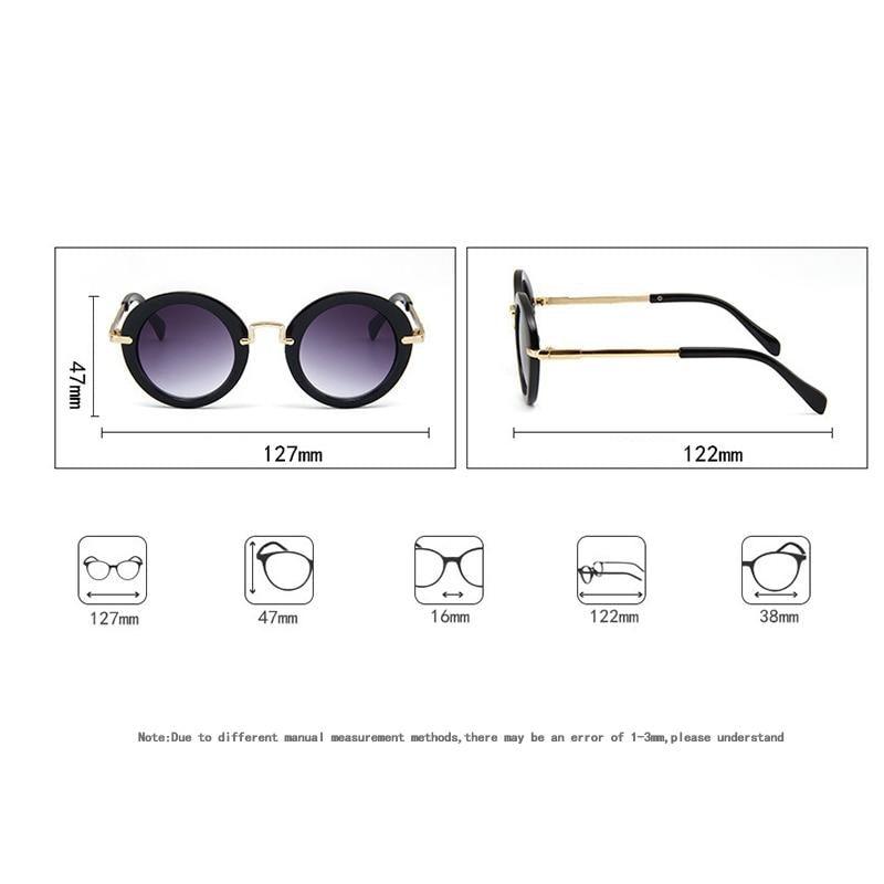 Cute Round Polarized Sunglasses for Kids Girls Boys UV400 Protection Fashionable &  Children's Sunglasses New Cute Baby Round Frame & Colorful Sunshade Mirror For Kids Stevvex