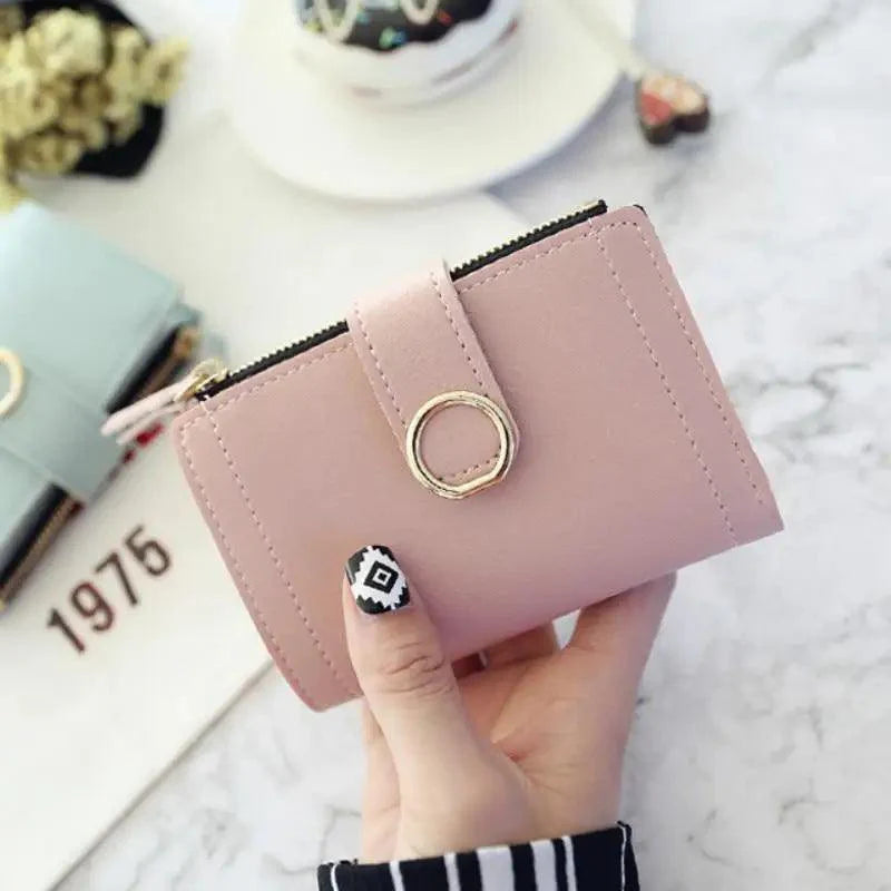 Cute Small Leather Purse For Women And Ladies Fashionable Card Bag Clutch Purse Money Clip Wallet For Females Stevvex