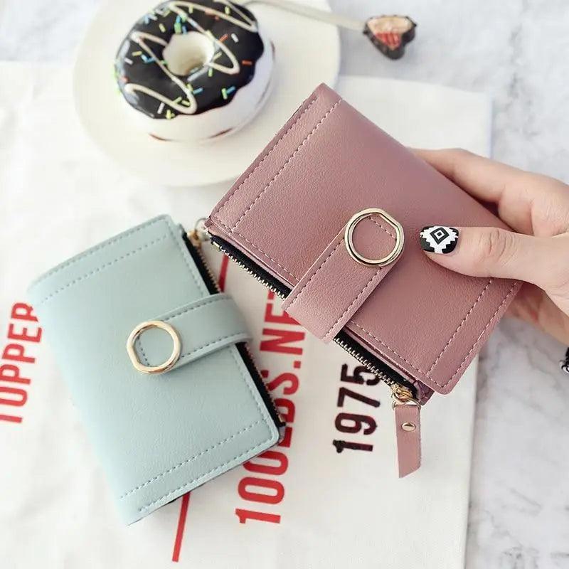 Cute Small Leather Purse For Women And Ladies Fashionable Card Bag Clutch Purse Money Clip Wallet For Females Stevvex