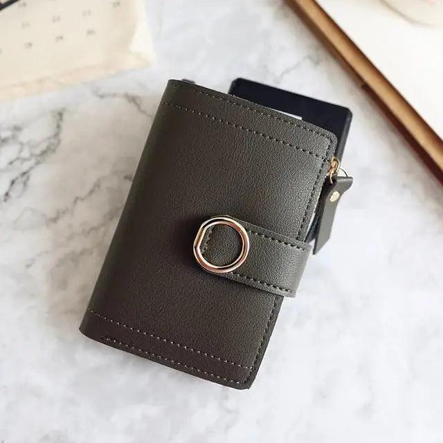 Cute Small Leather Purse For Women And Ladies Fashionable Card Bag Clutch Purse Money Clip Wallet For Females Stevvex