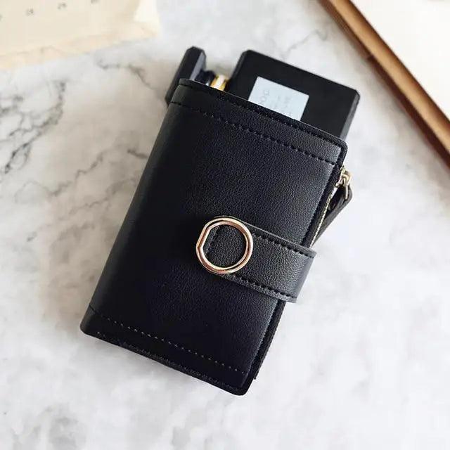 Cute Small Leather Purse For Women And Ladies Fashionable Card Bag Clutch Purse Money Clip Wallet For Females Stevvex