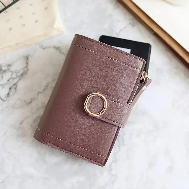 Cute Small Leather Purse For Women And Ladies Fashionable Card Bag Clutch Purse Money Clip Wallet For Females Stevvex