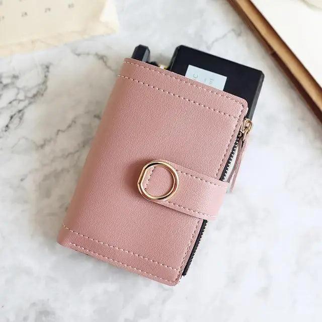 Cute Small Leather Purse For Women And Ladies Fashionable Card Bag Clutch Purse Money Clip Wallet For Females Stevvex