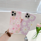 Cute Smooth Flower Phone Case For Iphone 13 11 Pro Max 12 Mini X Xr Xs Max 7 8 Plus Anti Knock Back Phone Cover Case Silicone Ultra Thin Shockproof Mobile Phone Case With Fashion Pattern Soft Bumper Full Body Protective Case For Iphone Stevvex