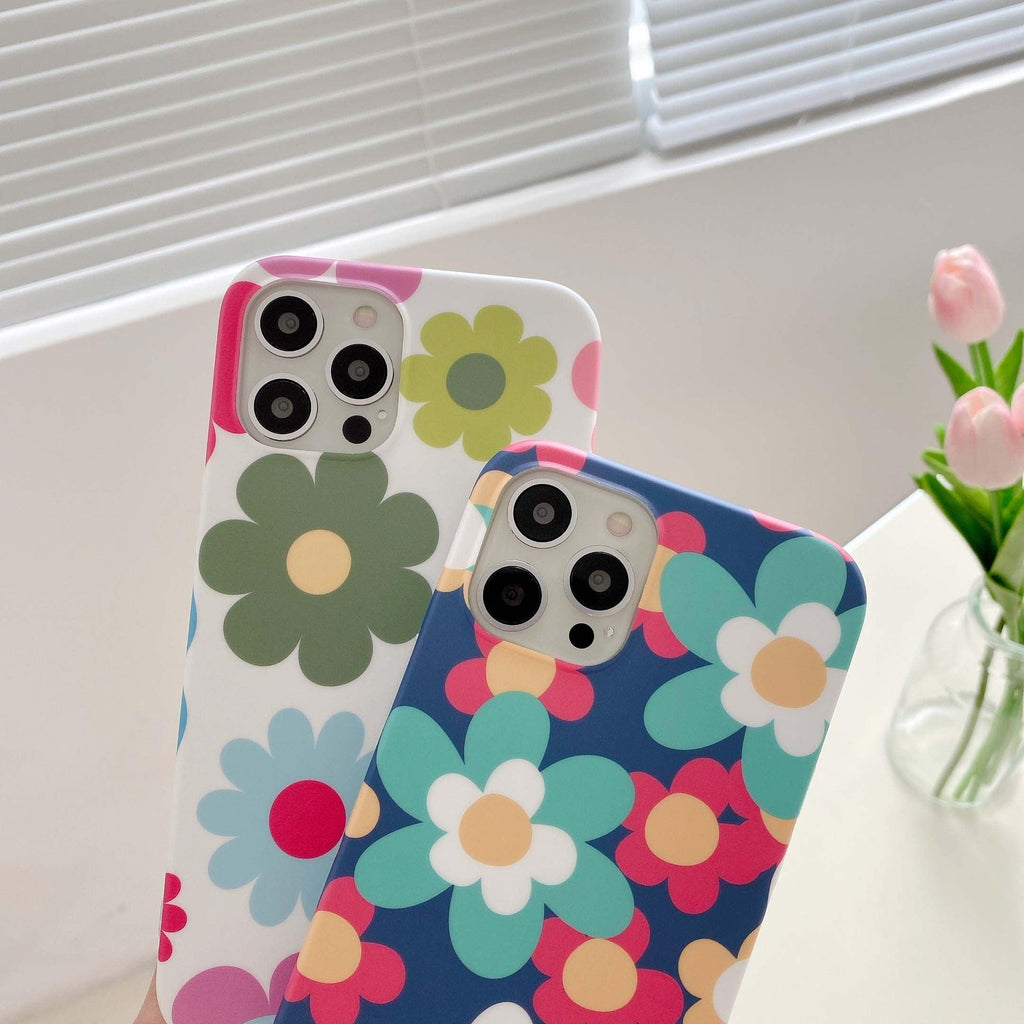 Cute Smooth Flower Phone Case For Iphone 13 11 Pro Max 12 Mini X Xr Xs Max 7 8 Plus Anti Knock Back Phone Cover Case Silicone Ultra Thin Shockproof Mobile Phone Case With Fashion Pattern Soft Bumper Full Body Protective Case For Iphone Stevvex