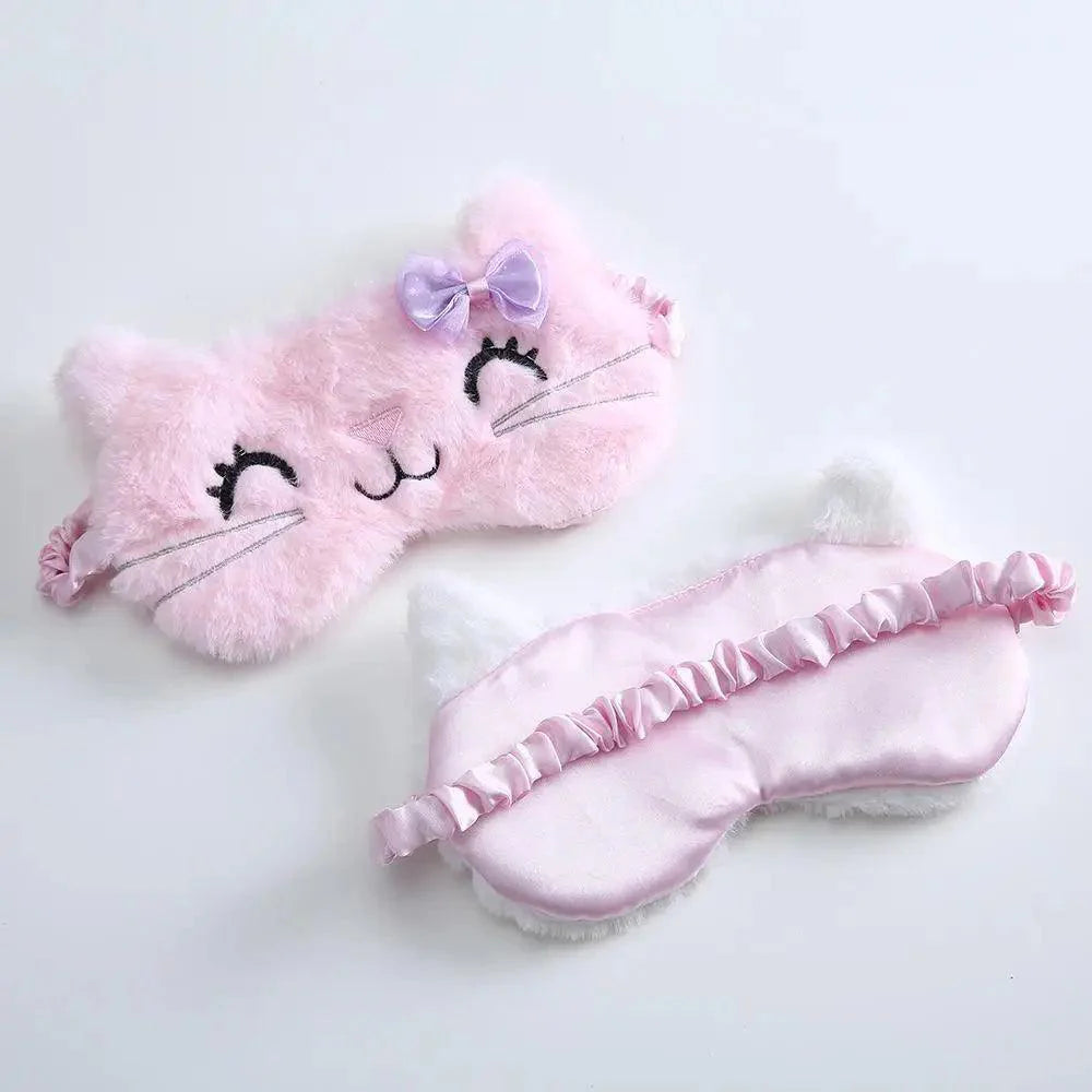 Cute Soft Cat Eye Cover Sleep Mask Comfortable Cartoon Mask Travel Rest Sleeping Aid Eye Patch Sleeping Mask Lightweight Blindfold For Travel Stevvex