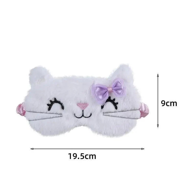 Cute Soft Cat Eye Cover Sleep Mask Comfortable Cartoon Mask Travel Rest Sleeping Aid Eye Patch Sleeping Mask Lightweight Blindfold For Travel Stevvex