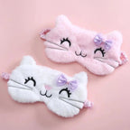 Cute Soft Cat Eye Cover Sleep Mask Comfortable Cartoon Mask Travel Rest Sleeping Aid Eye Patch Sleeping Mask Lightweight Blindfold For Travel Stevvex