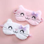 Cute Soft Cat Eye Cover Sleep Mask Comfortable Cartoon Mask Travel Rest Sleeping Aid Eye Patch Sleeping Mask Lightweight Blindfold For Travel Stevvex