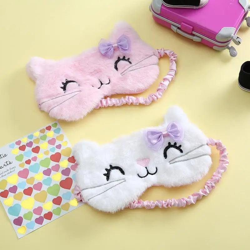 Cute Soft Cat Eye Cover Sleep Mask Comfortable Cartoon Mask Travel Rest Sleeping Aid Eye Patch Sleeping Mask Lightweight Blindfold For Travel Stevvex
